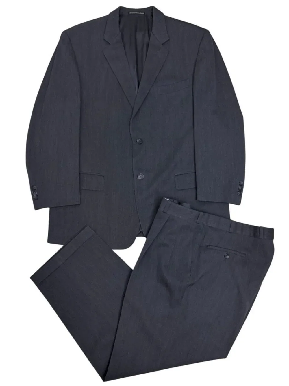 JOSEPH & FEISS SUIT Vintage WORSTED WOOL Grey Blazer Pants Mens 44R
